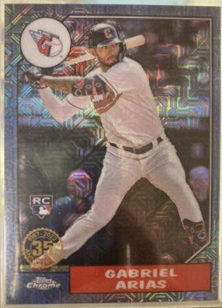 Gabriel Arias #T87C-5 Baseball Cards 2022 Topps Update 1987 Chrome