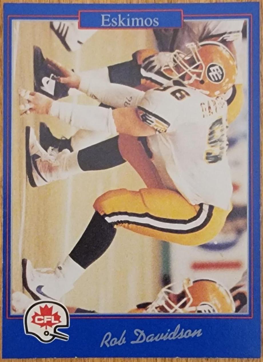 Rob Davidson #23 1991 Jogo Cfl Football