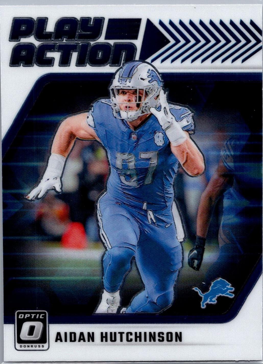 Aidan Hutchinson #20 Football Cards 2024 Panini Donruss Optic Play Action