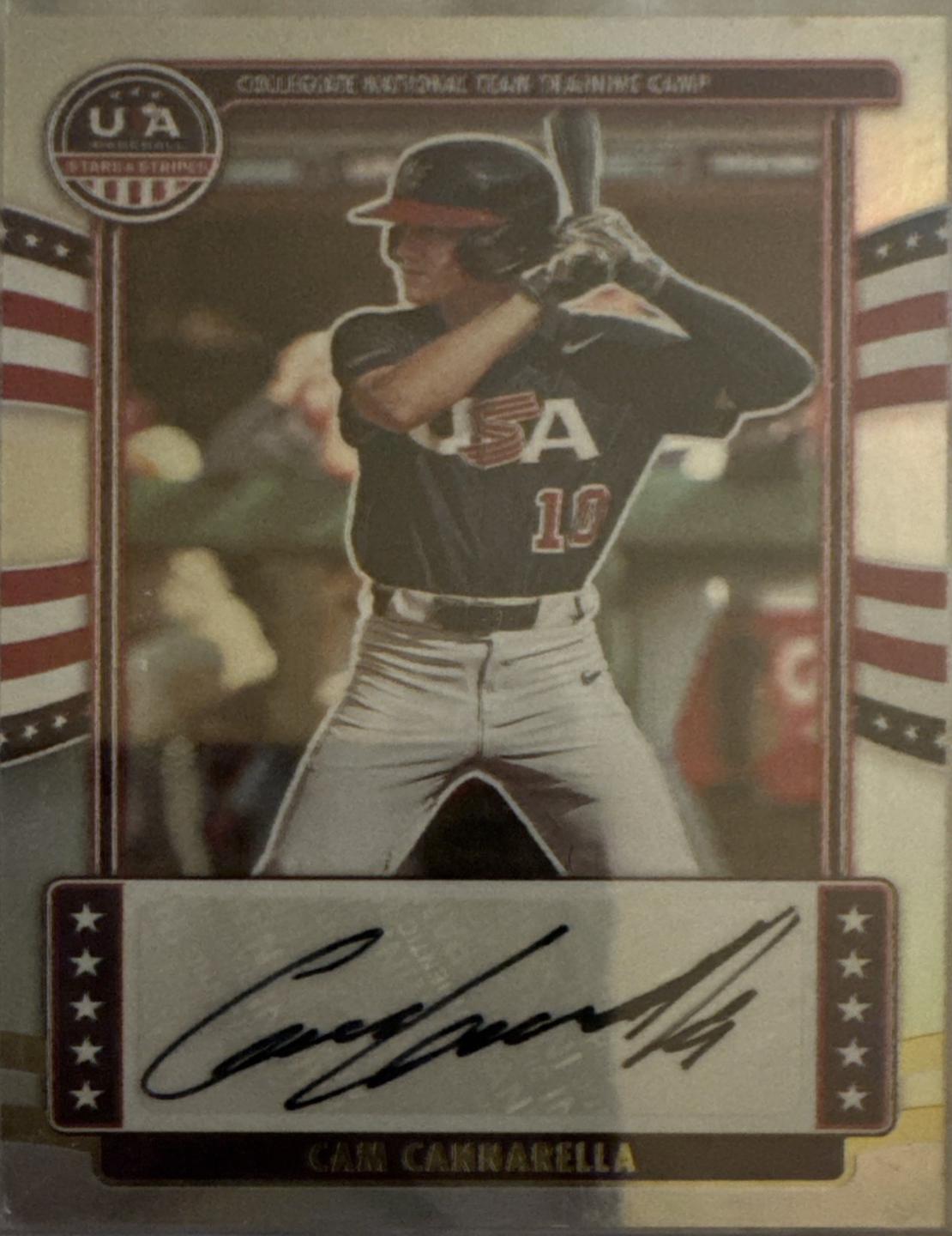 Cam Cannarella #NTS-CC Baseball Cards 2024 Panini Stars & Stripes Collegiate National Team Signature