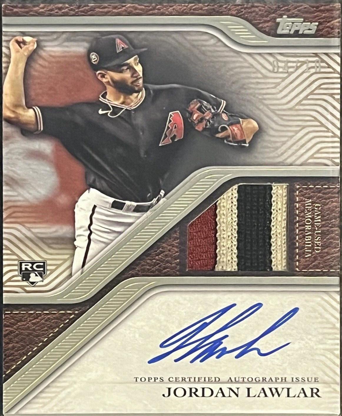 Jordan Lawlar #TRAPU-JL 2024 Topps Update Baseball Topps Reverence Autograph Patch