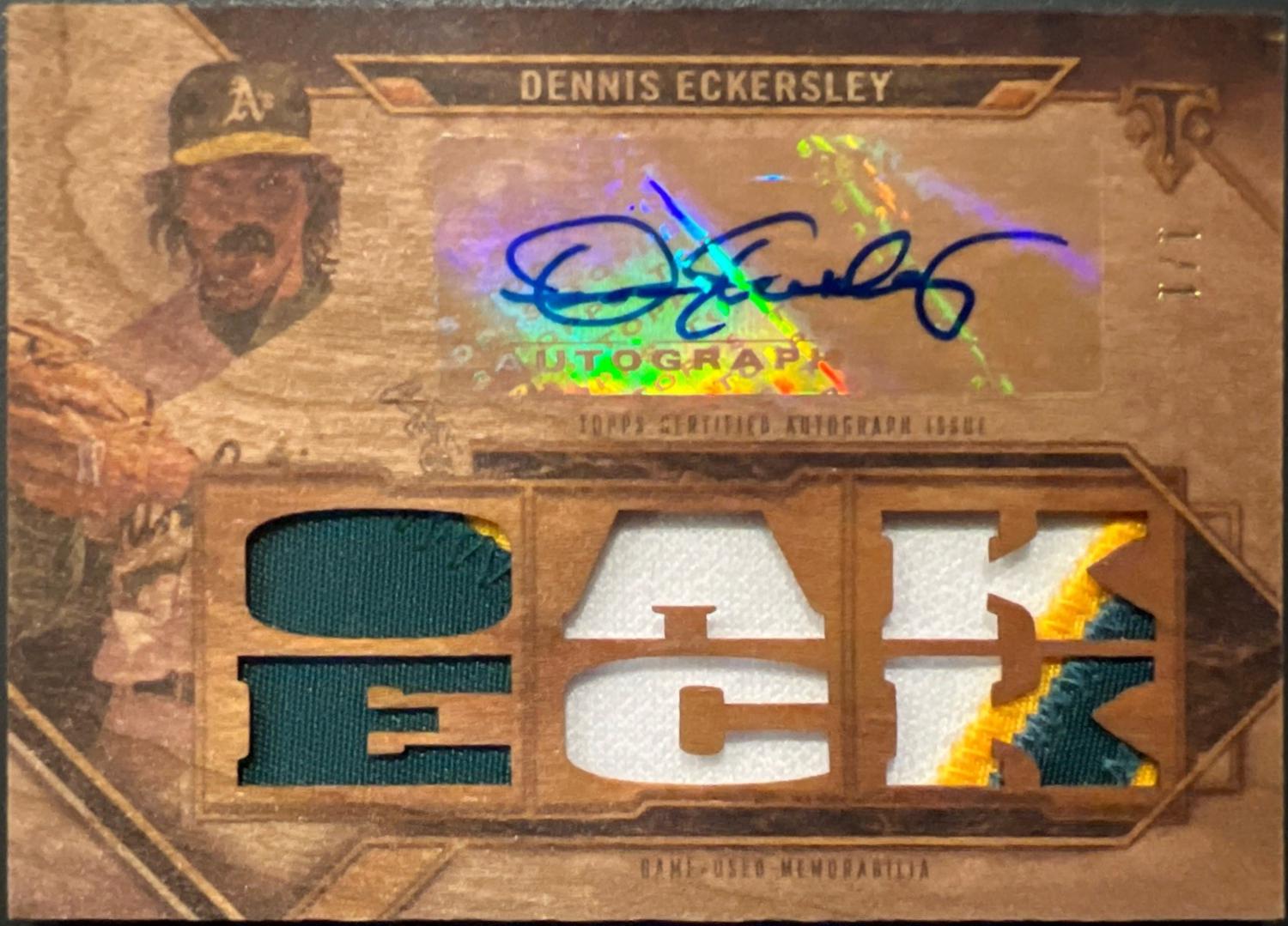Dennis Eckersley #TTAR-DE3 2021 Topps Triple Threads Baseball Autograph Relics