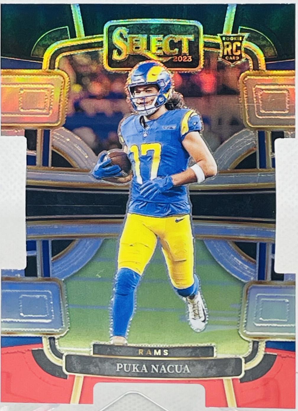 Puka Nacua [Black Red Prizm Die-Cut] #56 Prices | 2023 Panini Select ...
