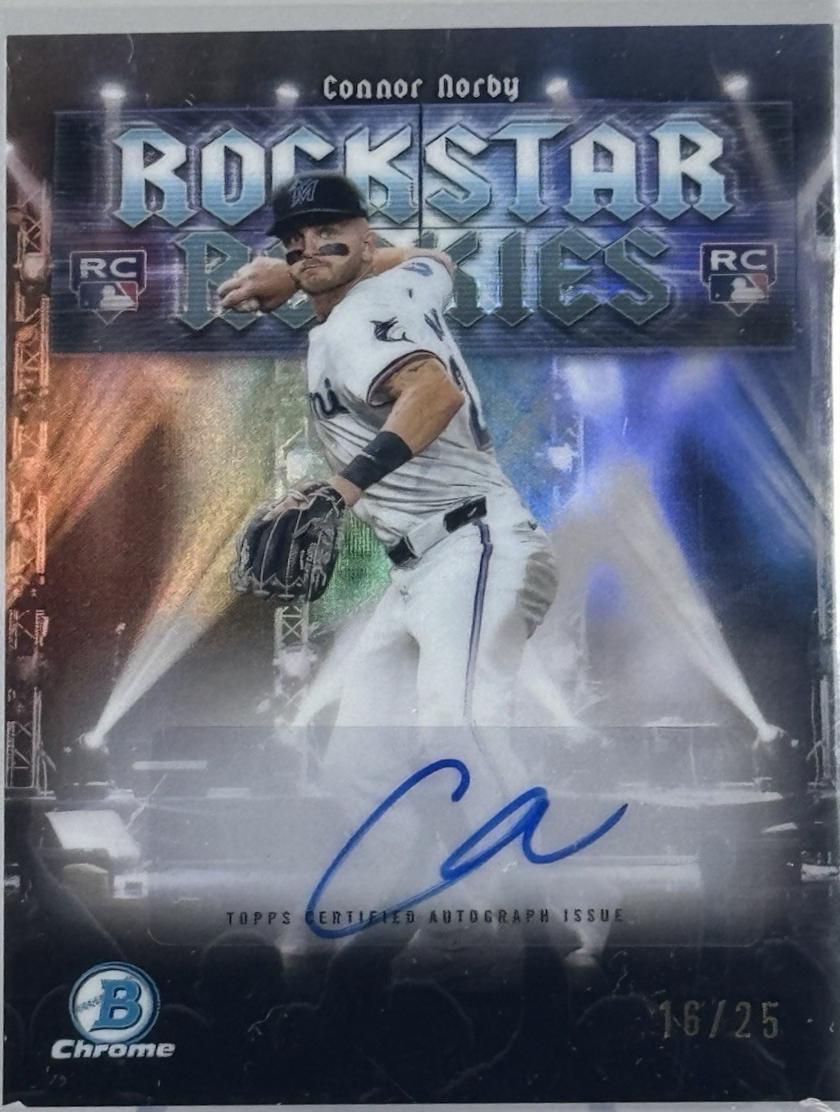 Connor Norby #RRA-CN Baseball Cards 2025 Bowman Rockstar Rookie Autograph