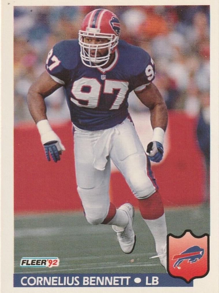 Cornelius Bennett #20 Football Cards 1992 Fleer