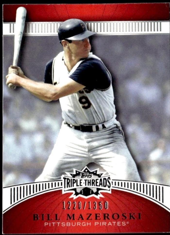 Bill Mazeroski #104 Baseball Cards 2010 Topps Triple Threads