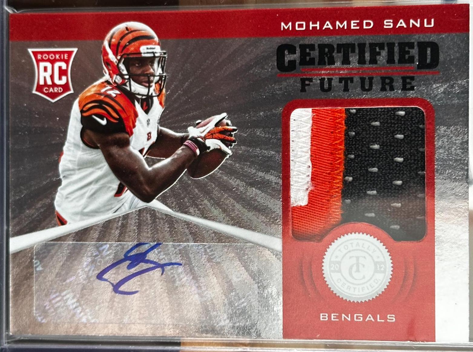 Mohamed Sanu #24 Football Cards 2012 Panini Totally Certified Future Signature Materials