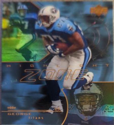 Eddie George #HZ1 Football Cards 2000 Upper Deck Highlight Zone