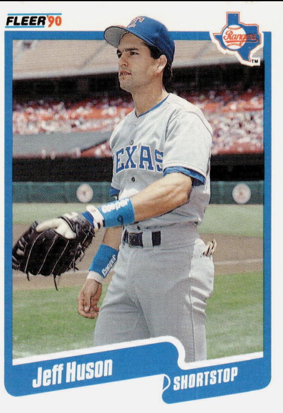 Jeff Huson #U-123 Baseball Cards 1990 Fleer Update