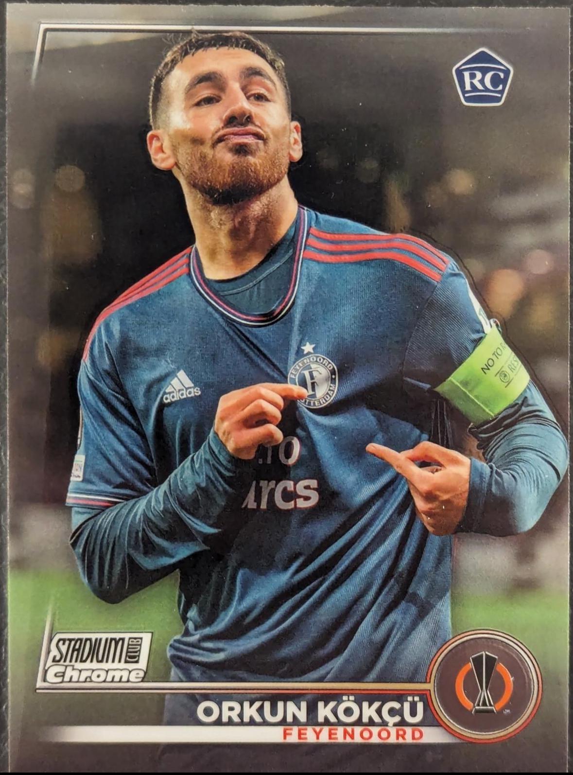 Orkun Kokcu #93 Soccer Cards 2022 Stadium Club Chrome UEFA Competitions