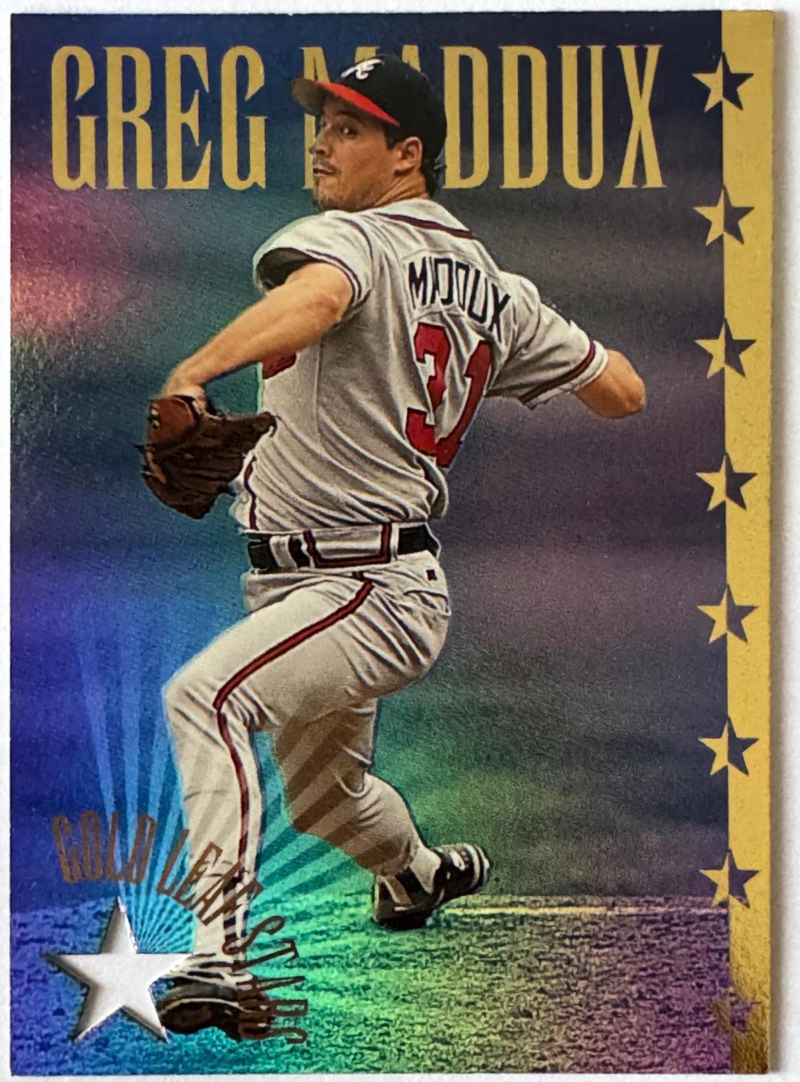 Greg Maddux #9 Baseball Cards 1995 Leaf Gold Stars