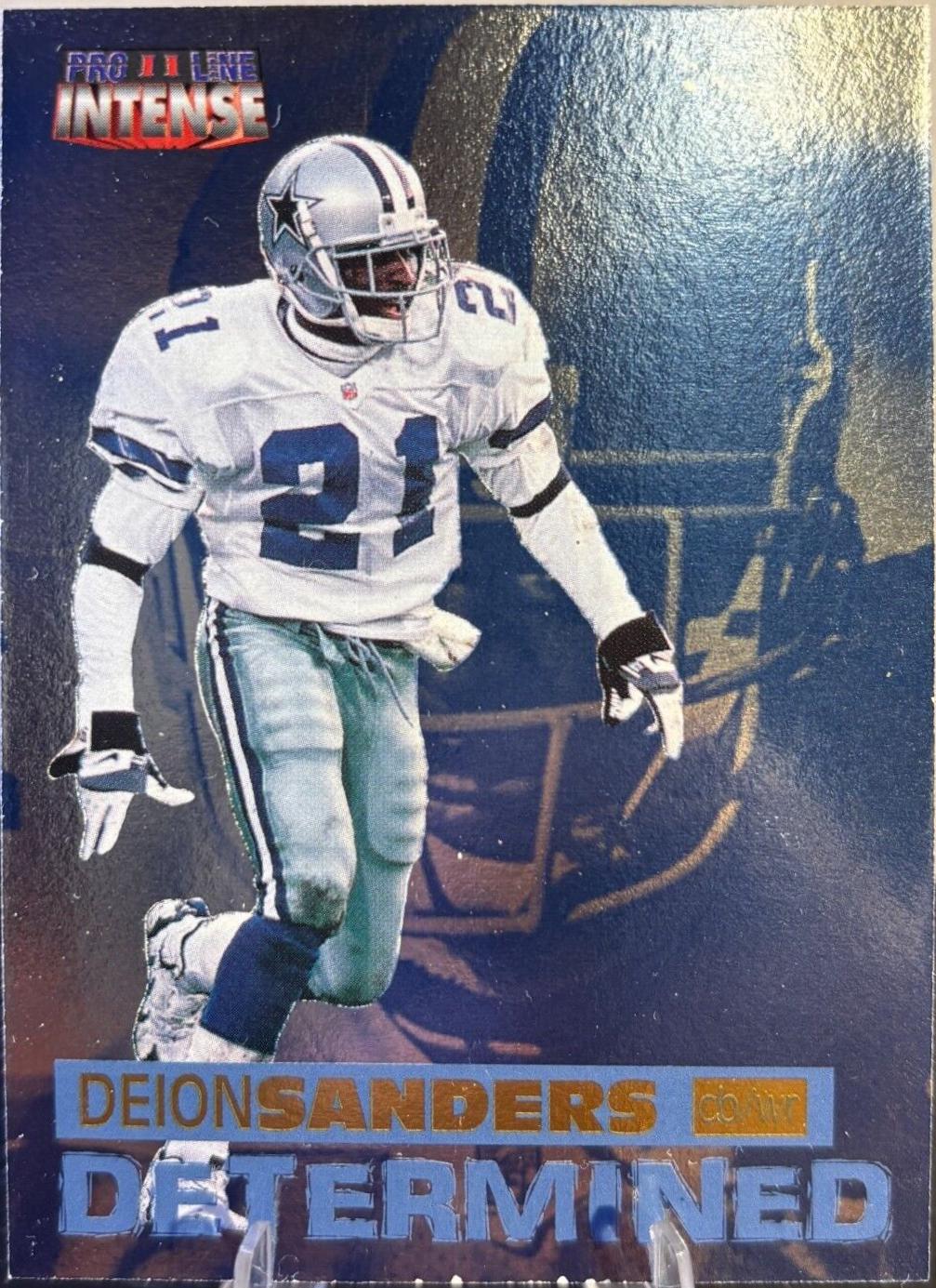Deion Sanders #14 Football Cards 1996 Pro Line 2 Intense Determined