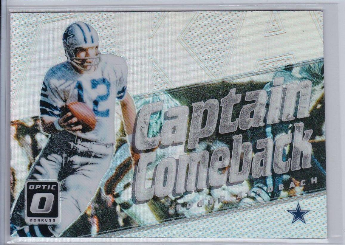 Roger Staubach #1 Football Cards 2017 Panini Donruss Optic Aka