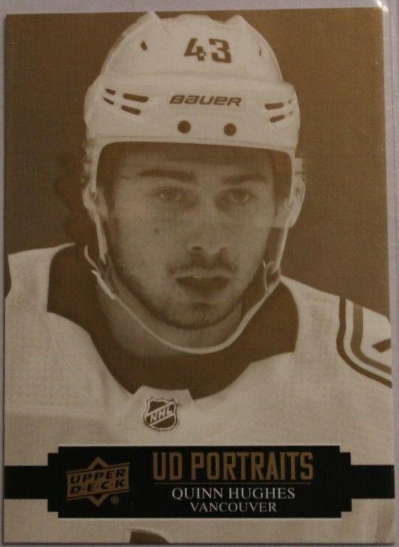 Quinn Hughes #P-1 Hockey Cards 2021 Upper Deck UD Portraits
