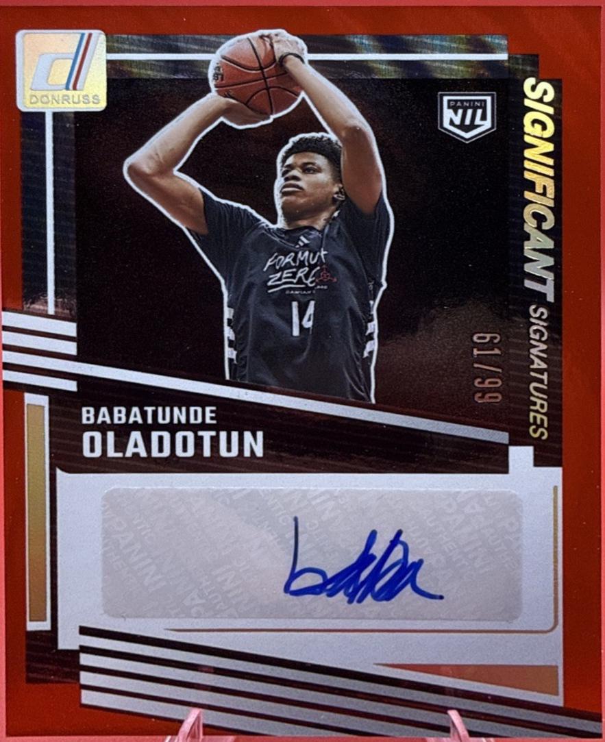 Babatunde Oladotun #49 2025 Panini Donruss Significant Signature Basketball