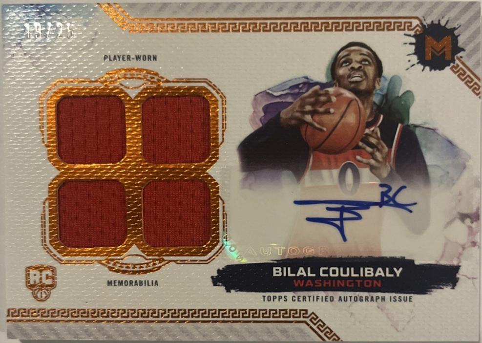 Bilal Coulibaly #MQA-BC Basketball Cards 2023 Topps Motif Rookie Relic Autographs Quad