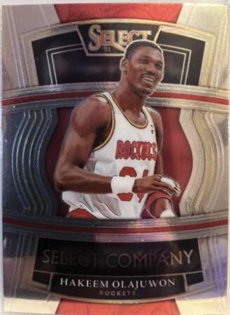 Hakeem Olajuwon #6 Basketball Cards 2021 Panini Select Company