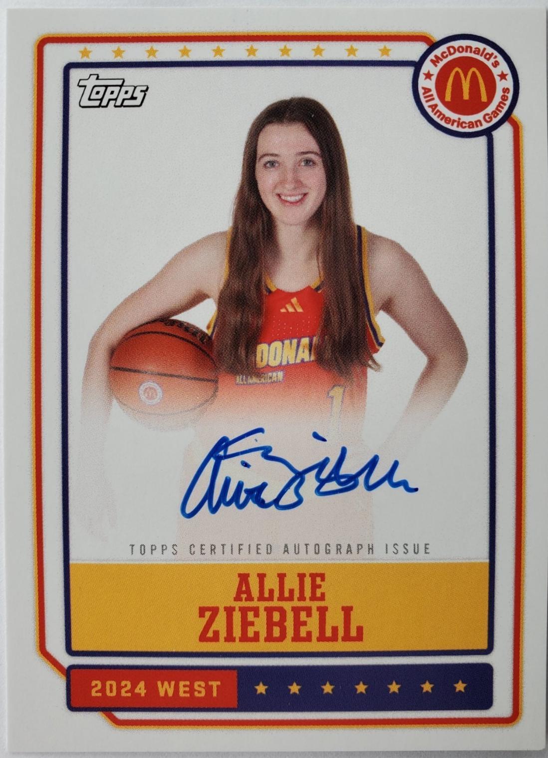 Allie Ziebell #SMS-ALL Basketball Cards 2024 Topps Chrome McDonald’s All American Autograph Refractor