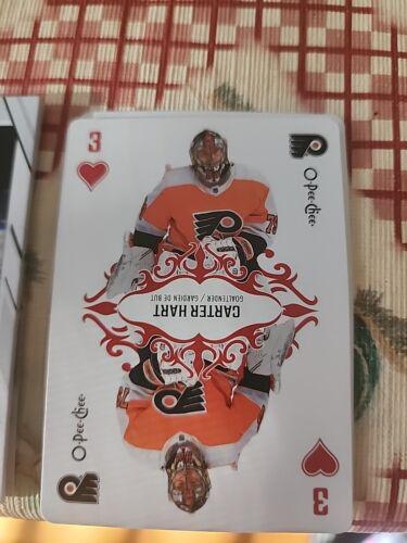 Carter Hart #3-HEARTS Hockey Cards 2023 O-Pee-Chee Playing Cards