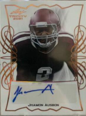 Jhamon Ausbon #TPA-JA1 Football Cards 2021 Leaf Trinity Portrait Autographs