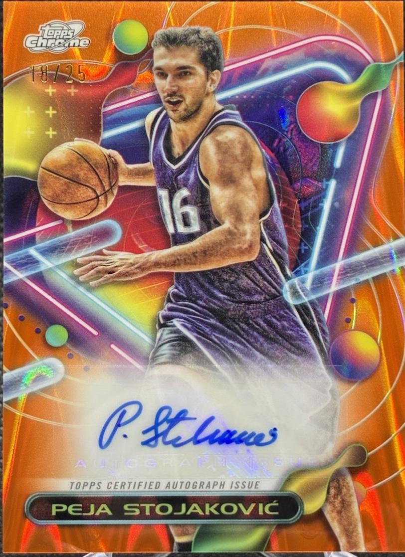Peja Stojakovic [Orange Galactic] #CCAV-PS