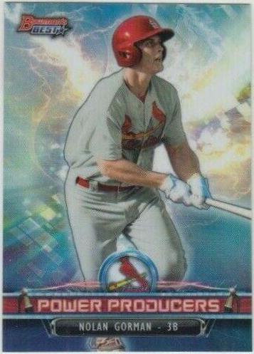 Nolan Gorman #PP-NG Baseball Cards 2018 Bowman's Best Power Producers