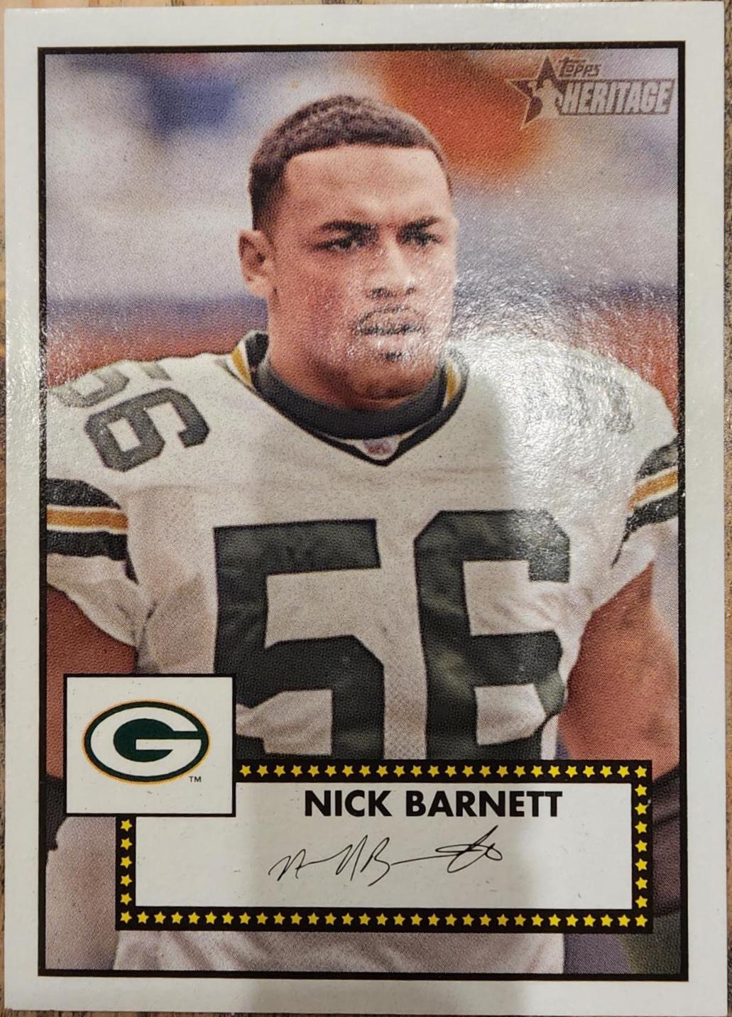 Nick Barnett #9 Football Cards 2006 Topps Heritage