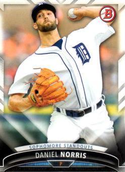 Daniel Norris #SS-14 Baseball Cards 2016 Bowman Sophomore Standouts