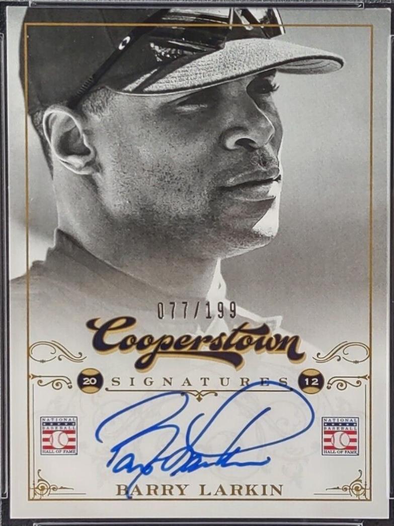 Barry Larkin #HOF-BL Baseball Cards 2012 Panini Cooperstown Signatures