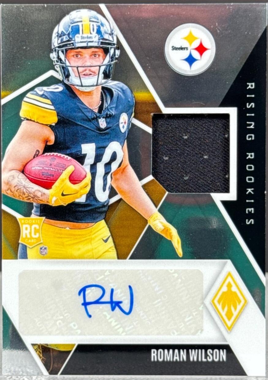 Roman Wilson #16 Football Cards 2024 Panini Phoenix Rising Rookie Autograph Jersey