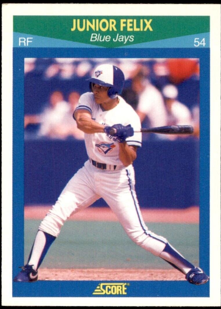 Junior Felix #18 Baseball Cards 1990 Score Rising Stars