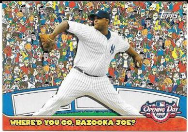 CC Sabathia #5 Baseball Cards 2010 Topps Opening Day Where'd You Go Bazooka Joe