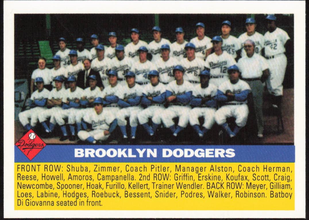 Team Card #152 1995 Topps Archives Brooklyn Dodgers Baseball