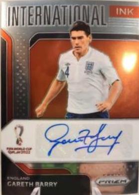Gareth Barry Soccer Cards 2022 Panini Prizm World Cup International Ink Autograph