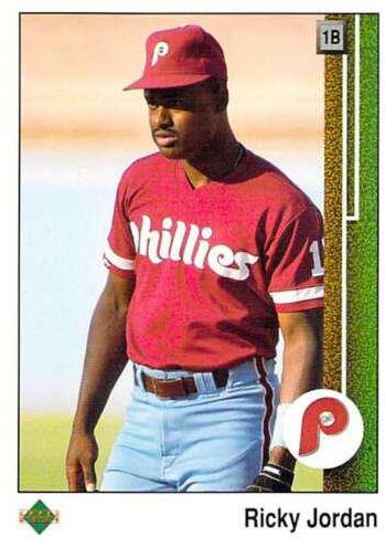 Ricky Jordan #35 Baseball Cards 1989 Upper Deck