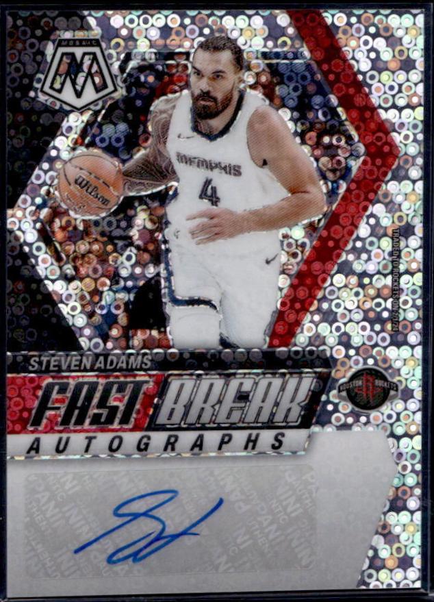 Steven Adams #8 Basketball Cards 2023 Panini Mosaic Autographs Fast Break