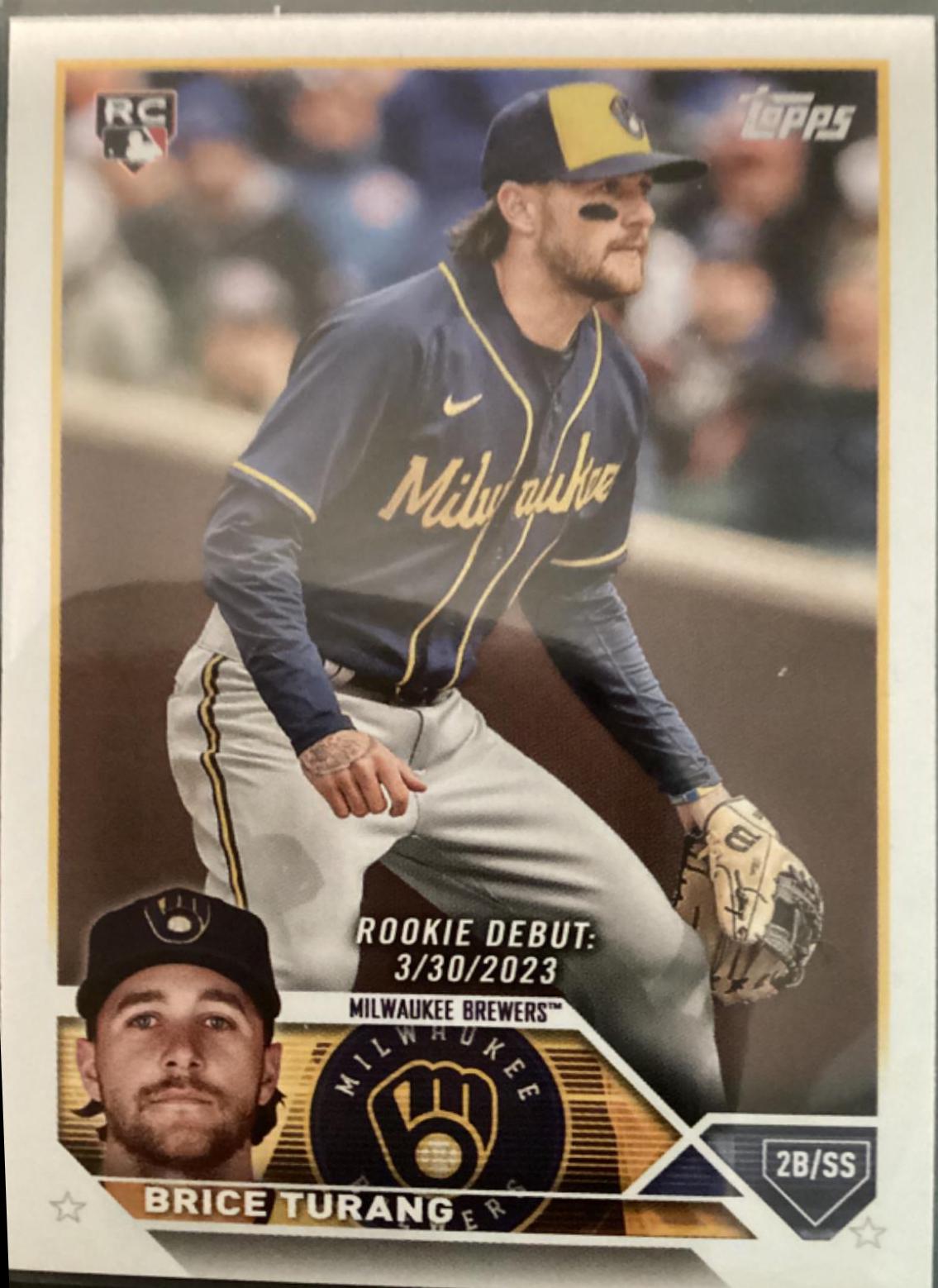Brice Turang #US101 Baseball Cards 2023 Topps Update