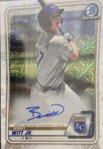 Bobby Witt Jr. #BMABWJ Baseball Cards 2020 Bowman Chrome Mega Box Mojo Autographs