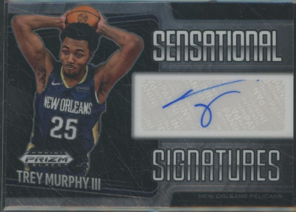 Trey Murphy III #48 2024 Panini Prizm Black Sensational Signature Basketball
