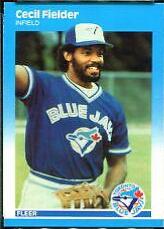 Cecil Fielder #U-31 Baseball Cards 1987 Fleer Update
