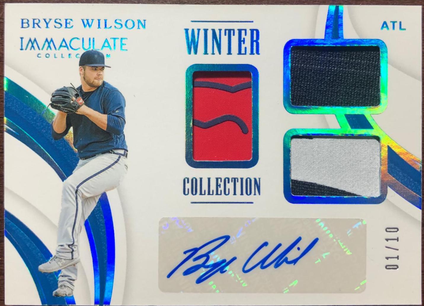Bryse Wilson #WC-BW Baseball Cards 2019 Panini Immaculate Collection Winter Collection Autograph Relics