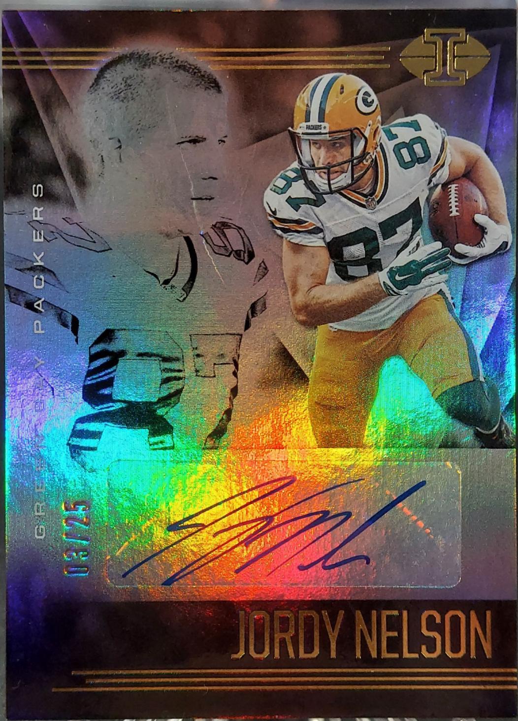 Jordy Nelson #TCS15 2020 Panini Illusions Football Trophy Collection Signatures