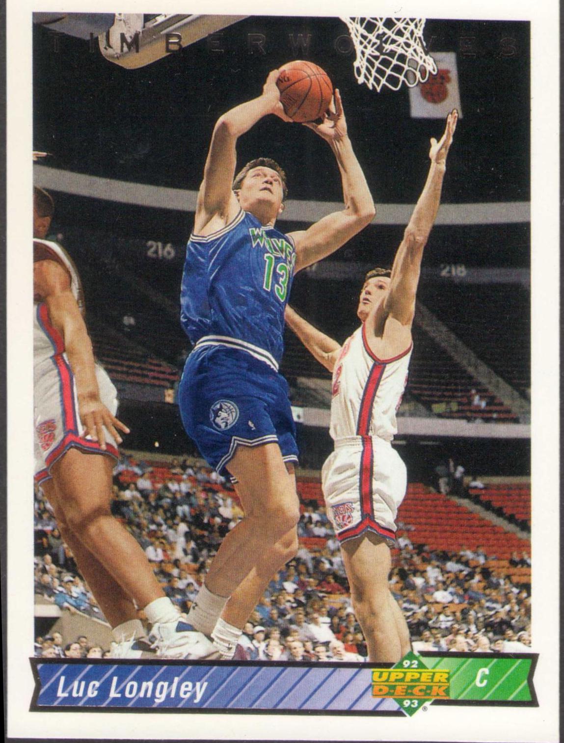 Luc Longley #105 Basketball Cards 1992 Upper Deck