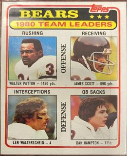 Walter Payton / James Scott / Len Walterscheid / Dan Hampton