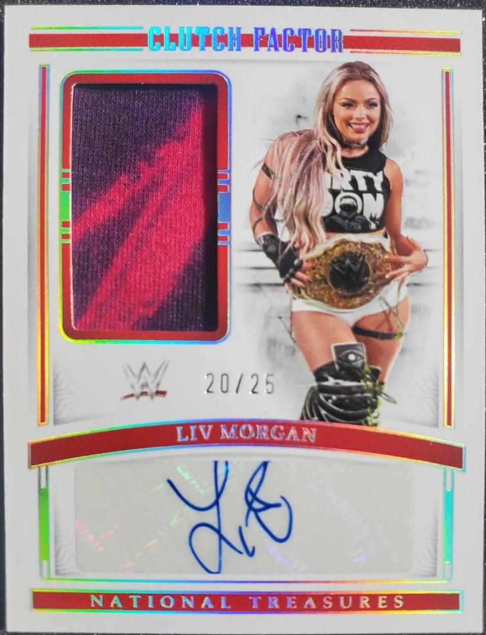 Liv Morgan #CF-LVM Wrestling Cards 2024 Panini National Treasures WWE Clutch Factor Signature