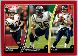 Billy Volek, Brandon Manumaleuna, Nate Kaeding