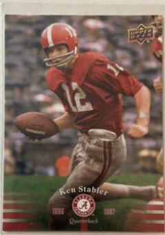 Ken Stabler #12 Football Cards 2012 Upper Deck University of Alabama