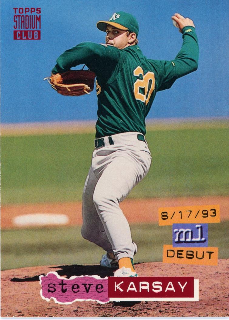 Steve Karsay #708 Baseball Cards 1994 Stadium Club