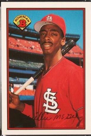 Willie McGee #442 Baseball Cards 1989 Bowman Tiffany