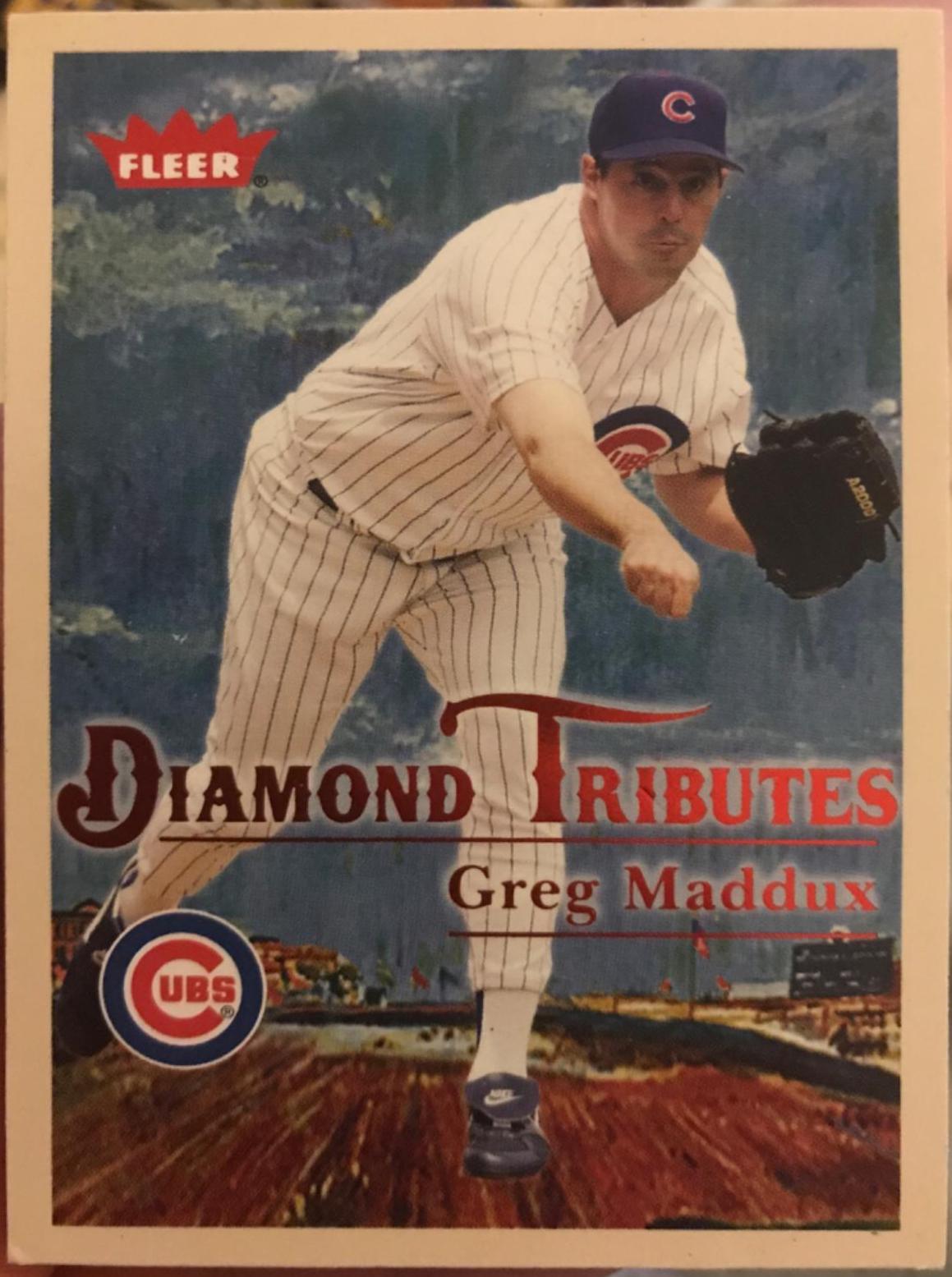 Greg Maddux #10 of 25 Baseball Cards 2005 Fleer Tradition Diamond Tributes